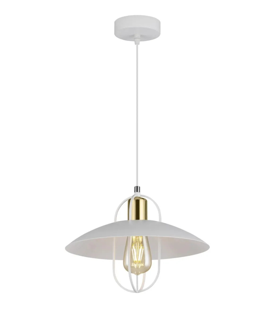 Colgante modelo Telmo acabado blanco-oro 20 cm(alto)29 cm(ancho)29 cm(largo)