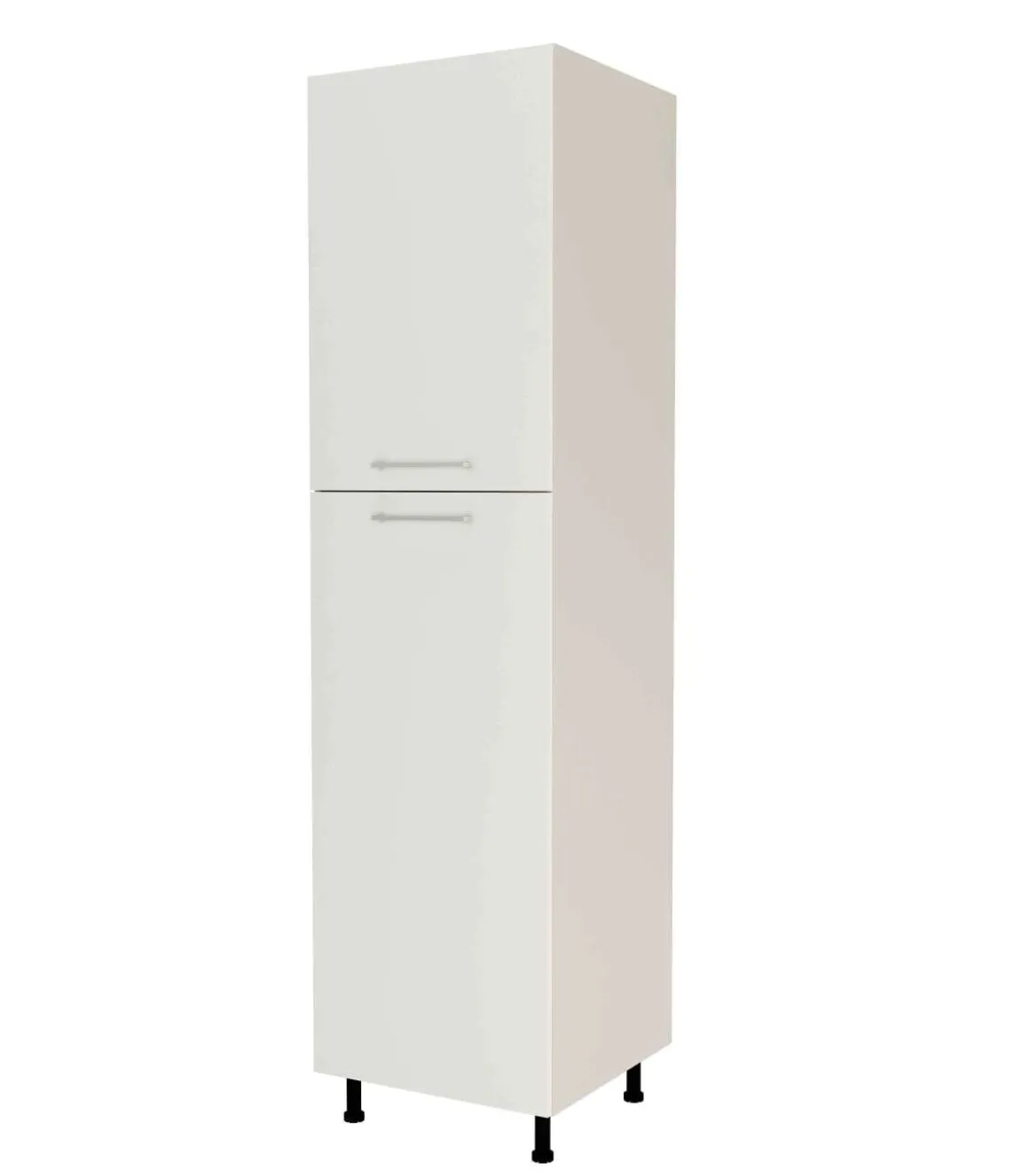 Columna despensero con 2 puertas con acabado blanco mate, 235 cm(alto)60 cm(ancho)58 cm(largo)