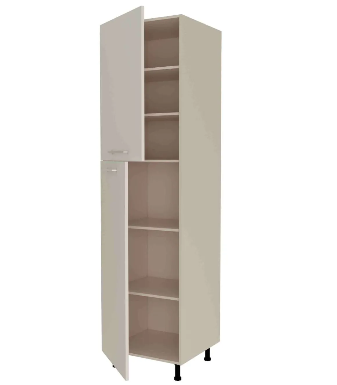 Columna despensero con 2 puertas con acabado blanco mate, 235 cm(alto)60 cm(ancho)58 cm(largo)