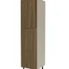 Columna despensero con 2 puertas con acabado nogal noceto, 235 cm(alto)60 cm(ancho)58 cm(largo)