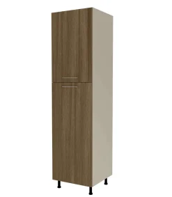 Columna despensero con 2 puertas con acabado nogal noceto, 235 cm(alto)60 cm(ancho)58 cm(largo)