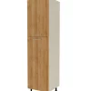 Columna despensero con 2 puertas con acabado roble vega, 235 cm(alto)60 cm(ancho)58 cm(largo)