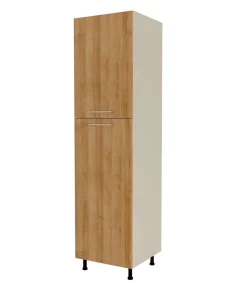 Columna despensero con 2 puertas con acabado roble vega, 235 cm(alto)60 cm(ancho)58 cm(largo)