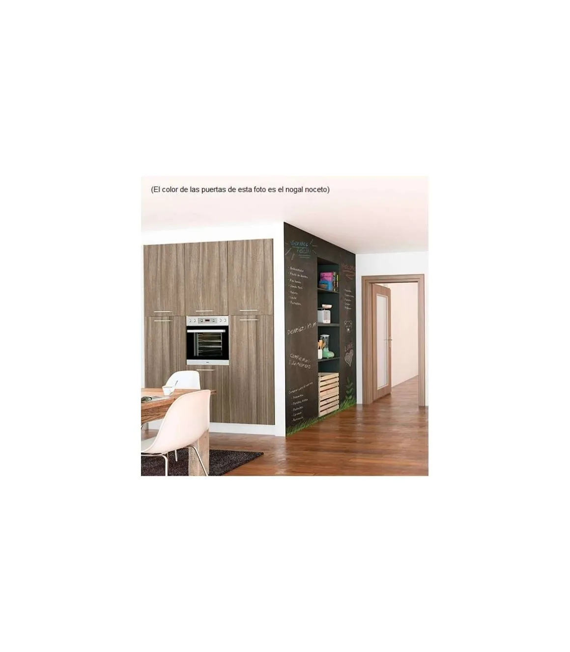 Columna despensero con 2 puertas con acabado roble vega, 235 cm(alto)60 cm(ancho)58 cm(largo)