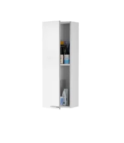 Columna suspendida Lis para baño con una puerta en acabado blanco brillo 85 cm(alto)30 cm(ancho)25 cm(largo)