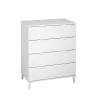 Comoda 4 cajones en acabado blanco 98 cm(alto)80 cm(ancho)48 cm(largo)