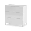 Comoda 3 Cajones Pekin en acabado blanco 76 cm(alto)80 cm(ancho)40 cm(largo)