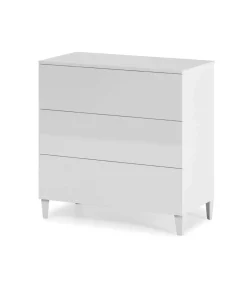 Comoda 3 Cajones Pekin en acabado blanco 76 cm(alto)80 cm(ancho)40 cm(largo)