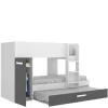 Conjunto de cama tren Torreblascopedro en blanco-grafito 150 cm(alto)271 cm(ancho)111 cm(largo)