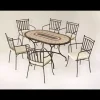 Conjunto de mesa + 4 sillones + 4 cojines jardín Malaya/Shifa