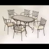 Conjunto de mesa+4 sillones+4 cojines terraza jardín mosaico Sambala/Shifa-150/4+4C.