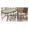 Conjunto de mesa+4 sillones terraza jardín mosaico Sambala/Bahia-150/4.