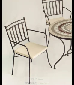 Conjunto de mesa y 4 sillones con cojines para jardin Estela/Shifa-90/4.