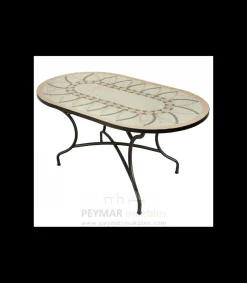 Conjunto de mesa y 4 sillones terraza jardín mosaico Bora/Bahia-150/4.