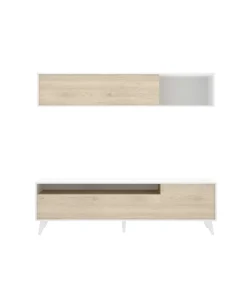 Conjunto de muebles de salón Canena en Blanco/ Natural.