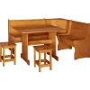 Conjunto de rincón en madera maciza de pino color miel 98 cm(alto)172-132 cm(ancho)