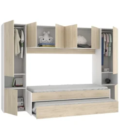 Conjunto juvenil Torredonjimeno en acabado blanco natural 203 cm(alto)302 cm(ancho)97 cm(largo)