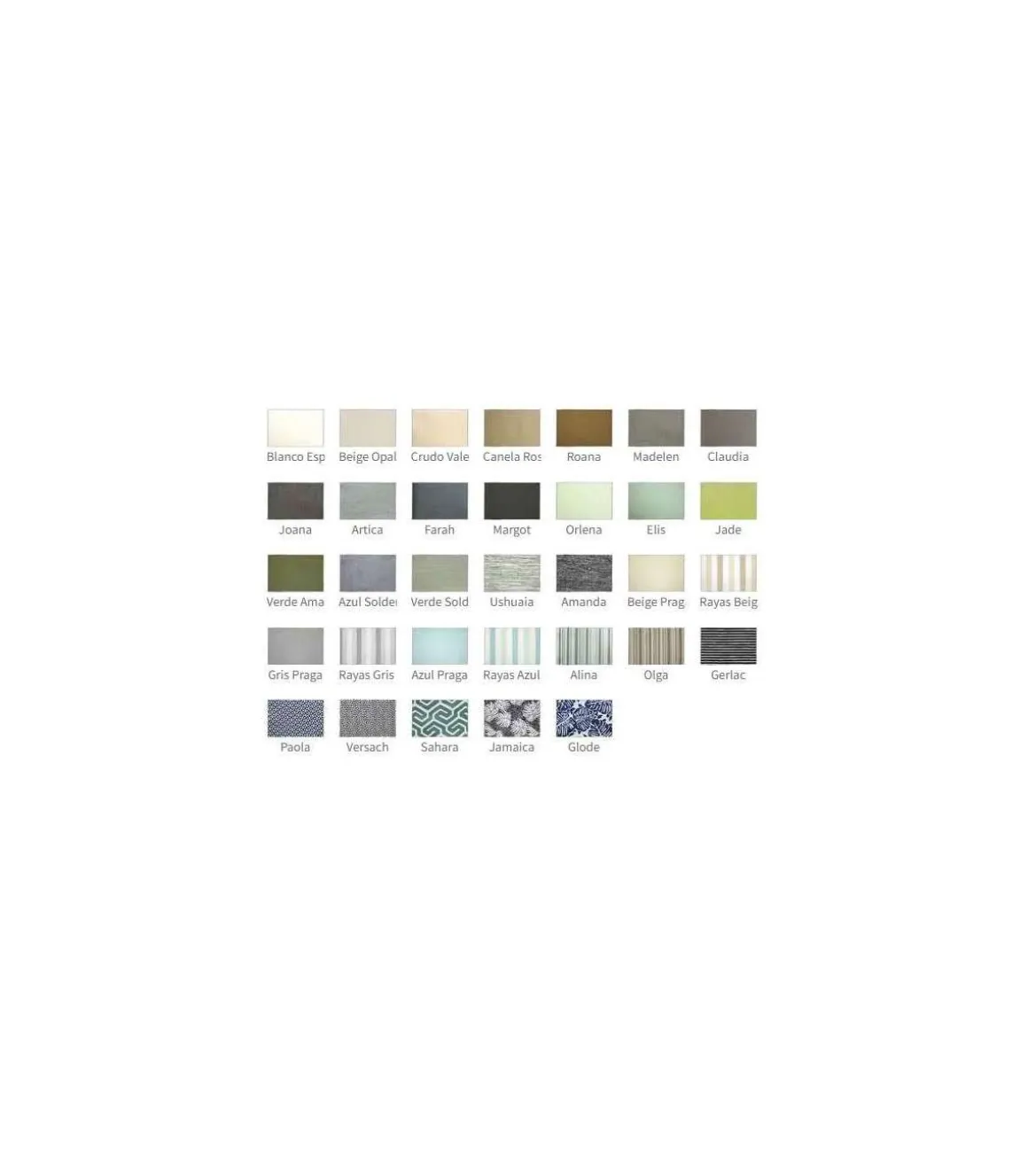 Conjunto mesa redonda + 6 sillones con cojines para terraza jardín Celebes-150/6, Médula Luxe.