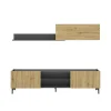 Conjunto modular para salón Duna acabado Nordic-Grafito, 180 cm(ancho) 182.4 cm(largo)35 cm ( fondo)