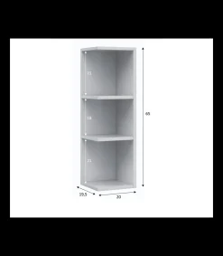 Conjunto muebles camerino Sulf 2 puertas espejo y 2 rinconeros acabado blanco brillo,