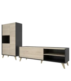 Conjunto salón Cazalilla-1: modulo alto y mueble bajo TV