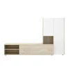 Conjunto salón Laso acabado Natural-Blanco 140.6cm(alto) 2,27 cm(ancho) 40 cm (fondo)