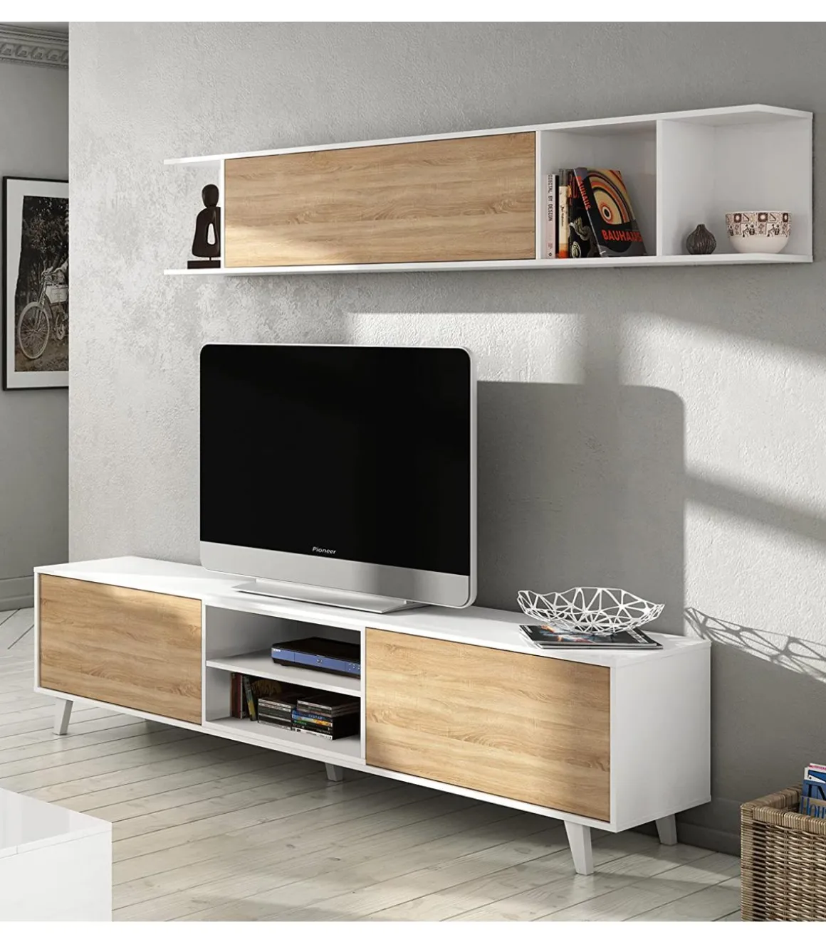 Conjunto salon television Alcontar 51 cm(alto)180 cm(ancho)41 cm(largo)