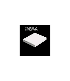 Conjunto terraza jardín aluminio Loira-7 con estructura en blanco.