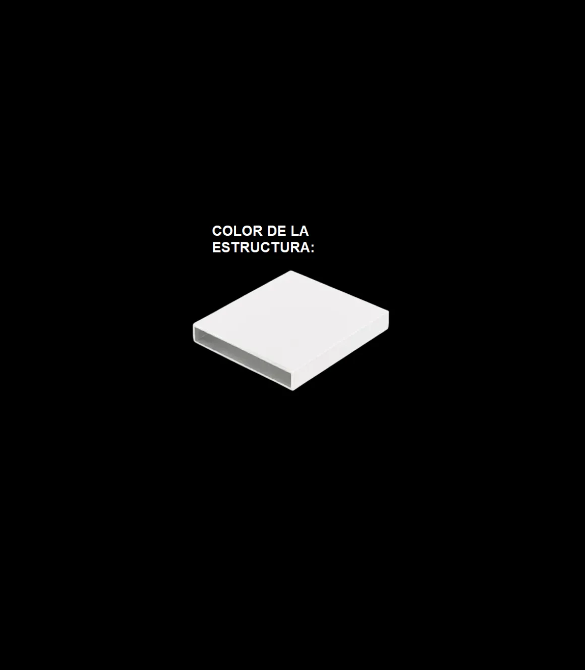 Conjunto terraza jardín aluminio Leblanc-8 con estructura en blanco.