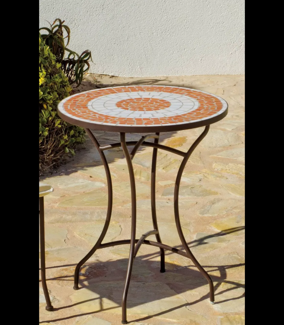 Conjunto terraza jardín mesa + 4 sillones mosaico Málaga/Brasil-75/4.