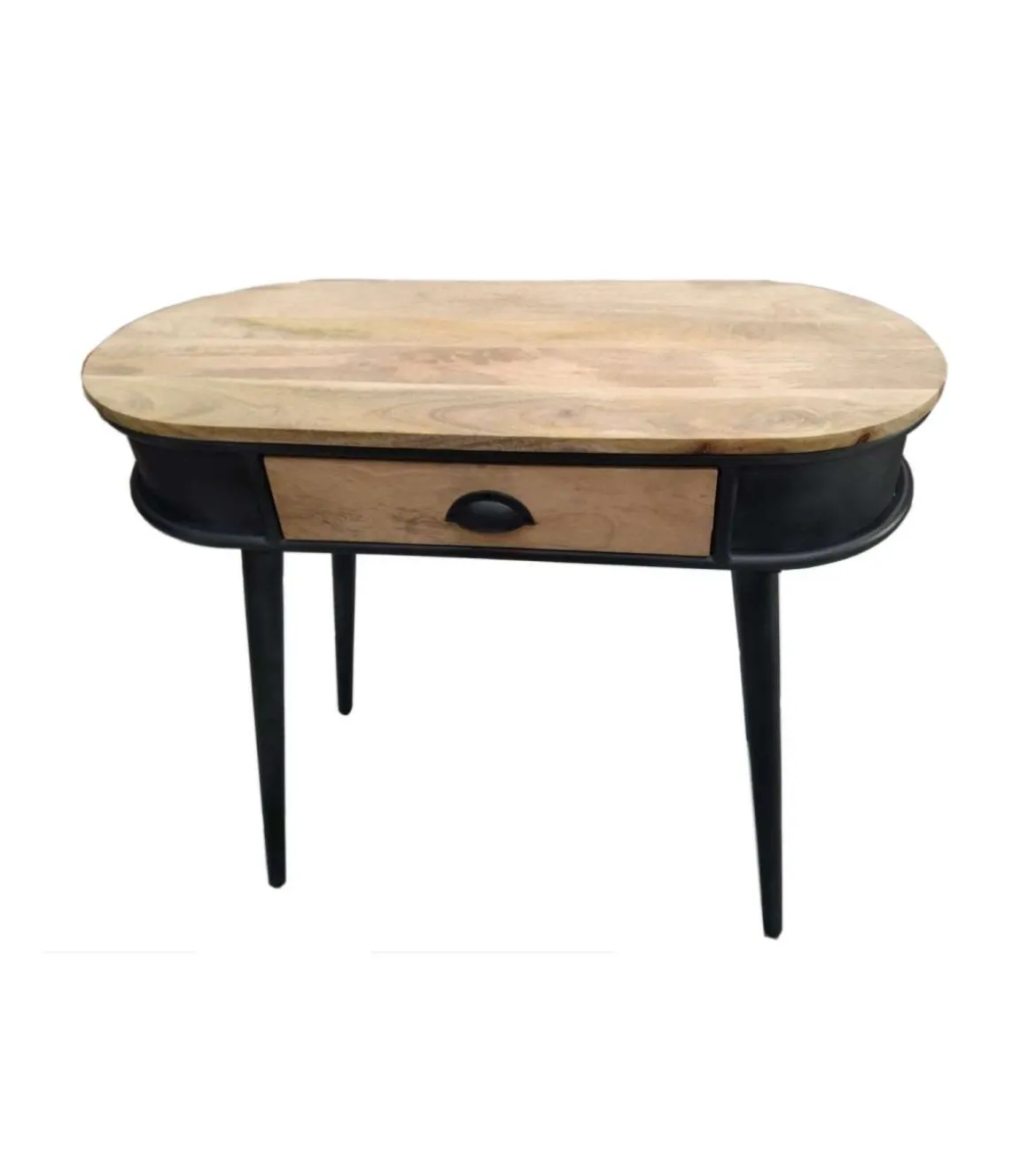 Consola para recibidor 1 cajón Dinos acabado madera de mango/negro 76cm(alto) 90cm(ancho) 38cm(fondo)