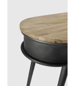 Consola para recibidor 1 cajón Dinos acabado madera de mango/negro 76cm(alto) 90cm(ancho) 38cm(fondo)