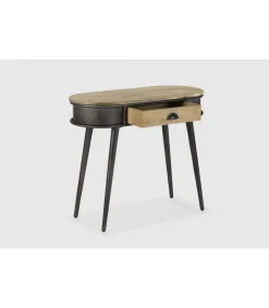 Consola para recibidor 1 cajón Dinos acabado madera de mango/negro 76cm(alto) 90cm(ancho) 38cm(fondo)