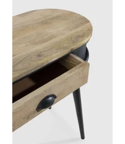 Consola para recibidor 1 cajón Dinos acabado madera de mango/negro 76cm(alto) 90cm(ancho) 38cm(fondo)