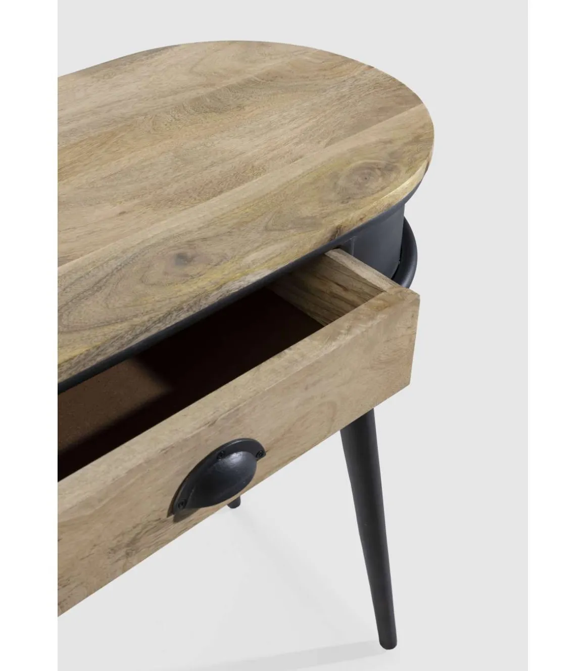 Consola para recibidor 1 cajón Dinos acabado madera de mango/negro 76cm(alto) 90cm(ancho) 38cm(fondo)