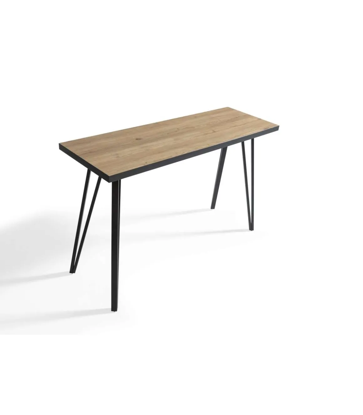 Consola para recibidor 1 cajón Mateo acabado bocamina/negro, 77cm(alto) 120cm(ancho) 40cm(fondo)
