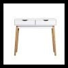 Consola recibidor 2 cajones Md-Fiano acabado blanco, 78cm(alto) 90m(ancho) 35m(largo)