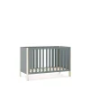 Cuna infantil DYLAN acabado verde kaki/cera blanca, 80cm(alto) 123cm(ancho) 65.5cm(fondo)