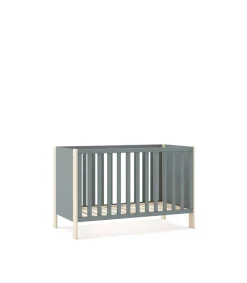 Cuna infantil DYLAN acabado verde kaki/cera blanca, 80cm(alto) 123cm(ancho) 65.5cm(fondo)