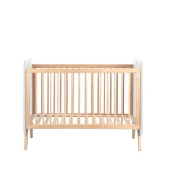 Cuna infantil Francia acabado blanco/cera blanca, 96cm(alto) 68cm(ancho) 126.8cm(fondo)