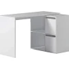 Escritorio Adapta con buc de 2 puertas y 2 huecos reversible acabado blanco 74 cm(alto)120 cm(ancho)77 cm(fondo)