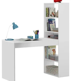 Escritorio con estanteria Boston en blanco artik 144 cm(alto)120 cm(ancho)53 cm(largo)