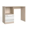 Escritorio Flash con puerta acabado sahara/blanco, 74cm(alto) 100cm(ancho) 42cm(fondo)