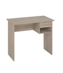Escritorio Marte en acabado roble con un cajón. 74 cm(alto)90 cm(ancho)50 cm(fondo)