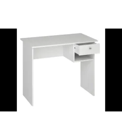 Escritorio Mate en acabado blanco con un cajón. 74 cm(alto)90 cm(ancho)50 cm(fondo)