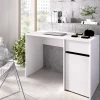 Escritorio Rocio con puerta + cajón acabado blanco, 74cm(alto) 110cm(ancho) 50cm(fondo)