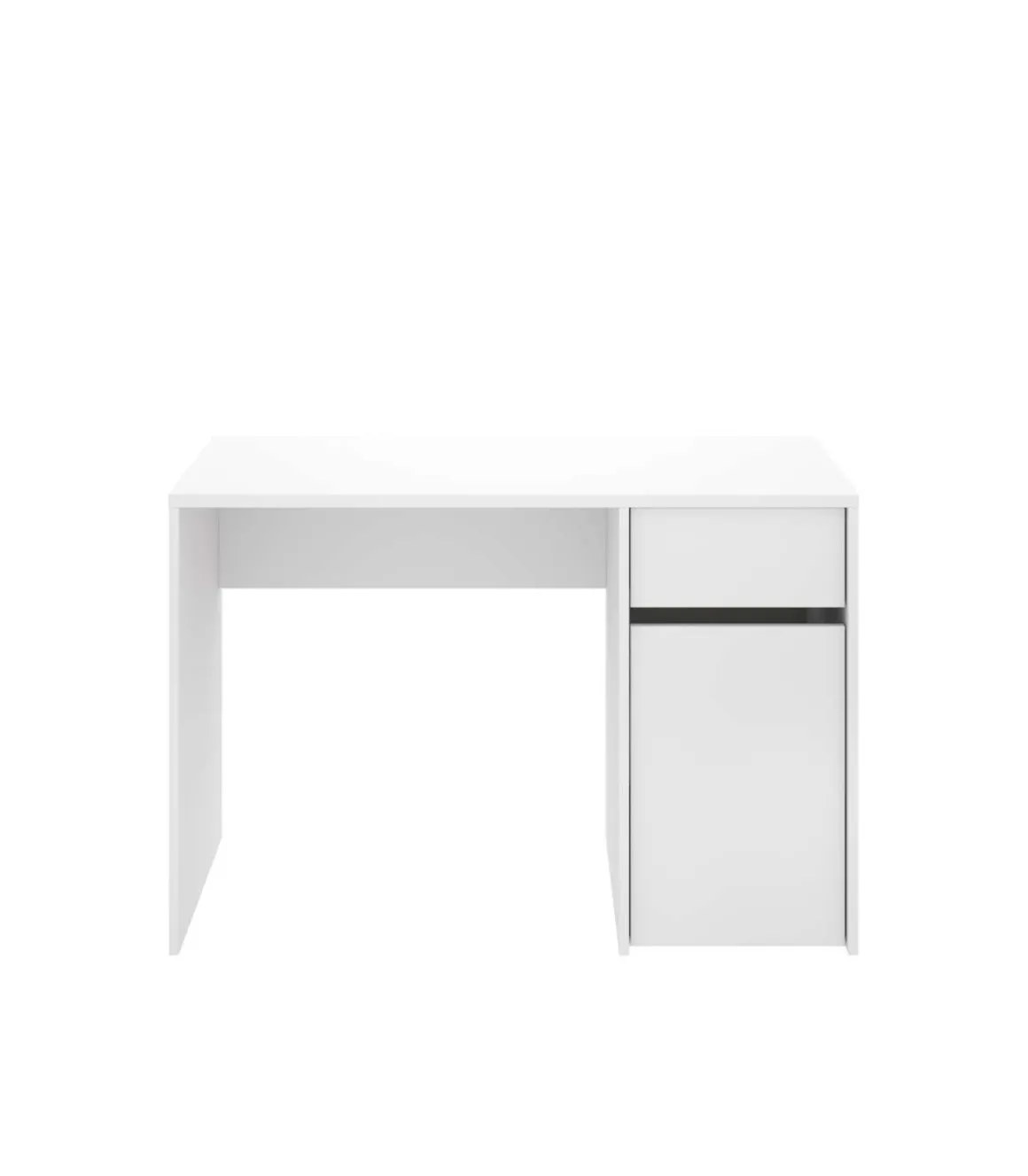 Escritorio Rocio con puerta + cajón acabado blanco, 74cm(alto) 110cm(ancho) 50cm(fondo)