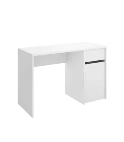 Escritorio Rocio con puerta + cajón acabado blanco, 74cm(alto) 110cm(ancho) 50cm(fondo)