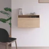 Escritorio suspendido modelo 628 color roble 44x75x30 (alto x ancho x fondo)