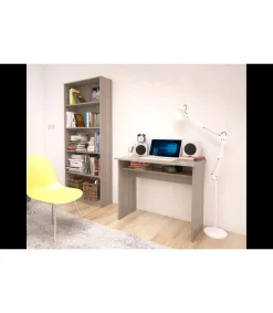 Escritorio Tierra color roble con balda interior fija. 74 cm(alto)90 cm(ancho)50 cm(fondo)